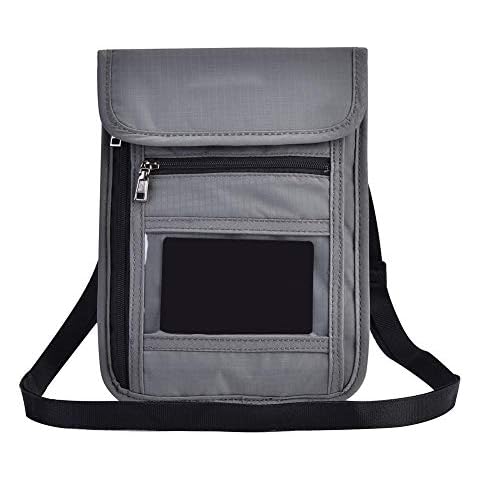 Elprico Passport Neck Bag, Waterproof Passport Holder for Travel Wallet, RFID Passport Neck Pouch for Foreign Travel for Men and Women Cover