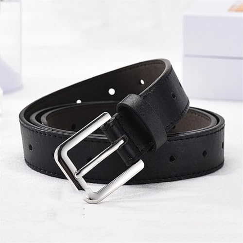 Women Fashion Design Genuine Leather Belts Pin Alloy Buckle Metal Belt Jeans Accessories3