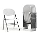 Flash Furniture 6 Pk. HERCULES Series 330 lb. Capacity Granite White Plastic Folding Chair with Charcoal Frame