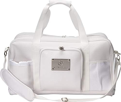 Snakeskin Fitness Bag in White image 5