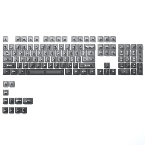 キーボードキーキャップ、透明キーキャップ、クリスタルジェリーキーキャップセット、光を通す、チェリープロファイル、MXスイッチ用、メカニカルキーボード用、60 75 100％対応