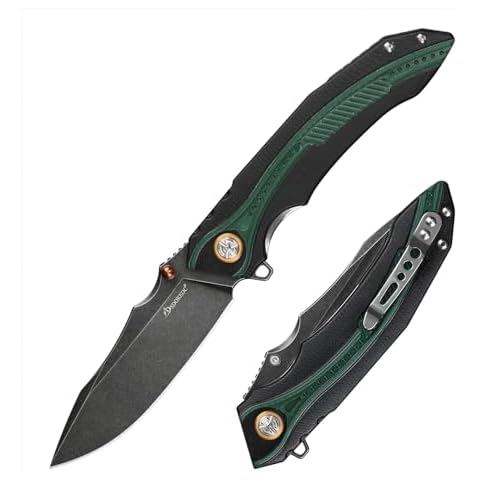 SDOKEDC Knives VG10 Steel Ball Bearing Folding Knife for Men G10 Handle EDC Tactical Pocket Knife for Outdoor Camping Hunting Survival (Black stone wash) Cover
