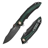 SDOKEDC Knives VG10 Steel Folding Knife for Men G10 Handle EDC Tactical Pocket Knife for Outdoor Camping Hunting Survival (Black stone wash)