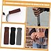 CALLARON 6pcs Non Slip Crutch Handle Grips for Elderly Ergonomic Foam Cane Wraps with Comfortable Protective Cover Easy to Install Walking Stick Handle Replacement Pads in Black Gray Brown