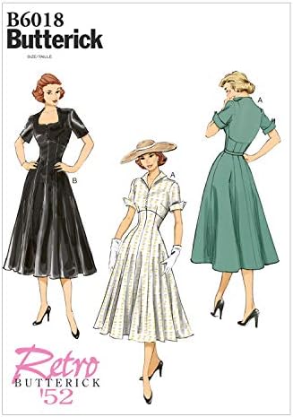 BUTTERICK PATTERNS B6018E50 Misses' Dress Sewing Template, Size E5 (14-16-18-20-22)