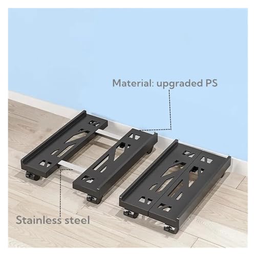 Soporte móvil para torre de computadora blanco con ruedas giratorias, ajustable para CPU, ventilado para mantener el equipo refrigerado miniatura 5
