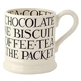 Emma Bridgewater Boho Handmade Ceramic Black Toast Chocolate Biscuit Coffee Tea Script Gift Half-Pin