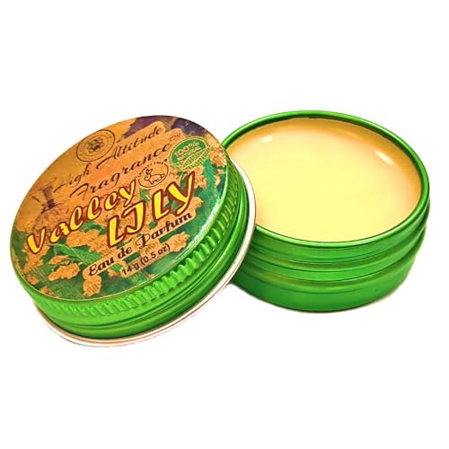 VALLEY LILY Perfume - Eau de Parfum - Solid Balm - Natural Essential Oils Aromatherapy Fragrance (Muguet, Fresh Lily, Mimosa, Cassie, Hyacinth, Green Tea) Travel Size, Party Guest Favors Gifts - 0.5oz