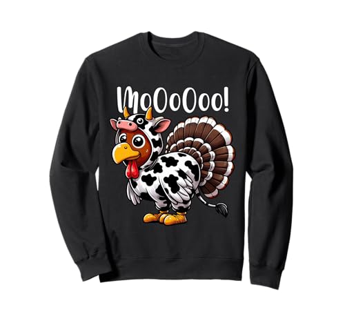 Turkey Moo Funny Thanksgiving Sudadera