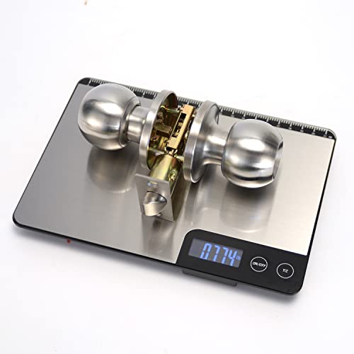 Goldseed Door Knob With Lock, Exterior Door Knob For Bedroom/Bathroom Or Office, Door Lock With Key For Right/Left Handed Doors (Satin Nickel) #TOP6