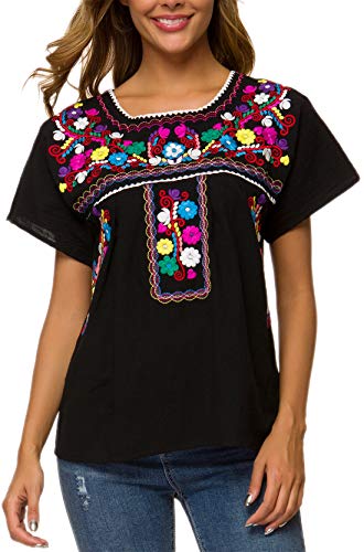 YZXDORWJ Women Mexican Embroidered Shirt3