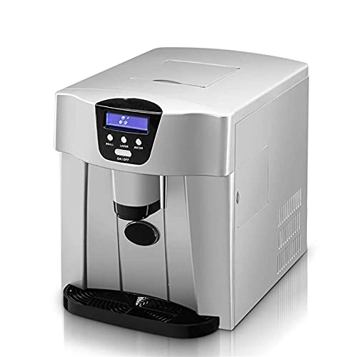Fabricadora de hielo de mostrador: produce 9 cubos de hielo en 6 minutos, 15-20 kg por 24 horas, tanque de agua de 1,1 L, máquina portátil con pantalla LED para hogar y fiestas miniatura 1