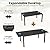 BUPPLEE 7-Piece Patio Dining Set with Expandable Rectangular Table (38"-84"), 6 Textilene Chairs, Outdoor Furniture for Garden, Deck, Backyard, Blue