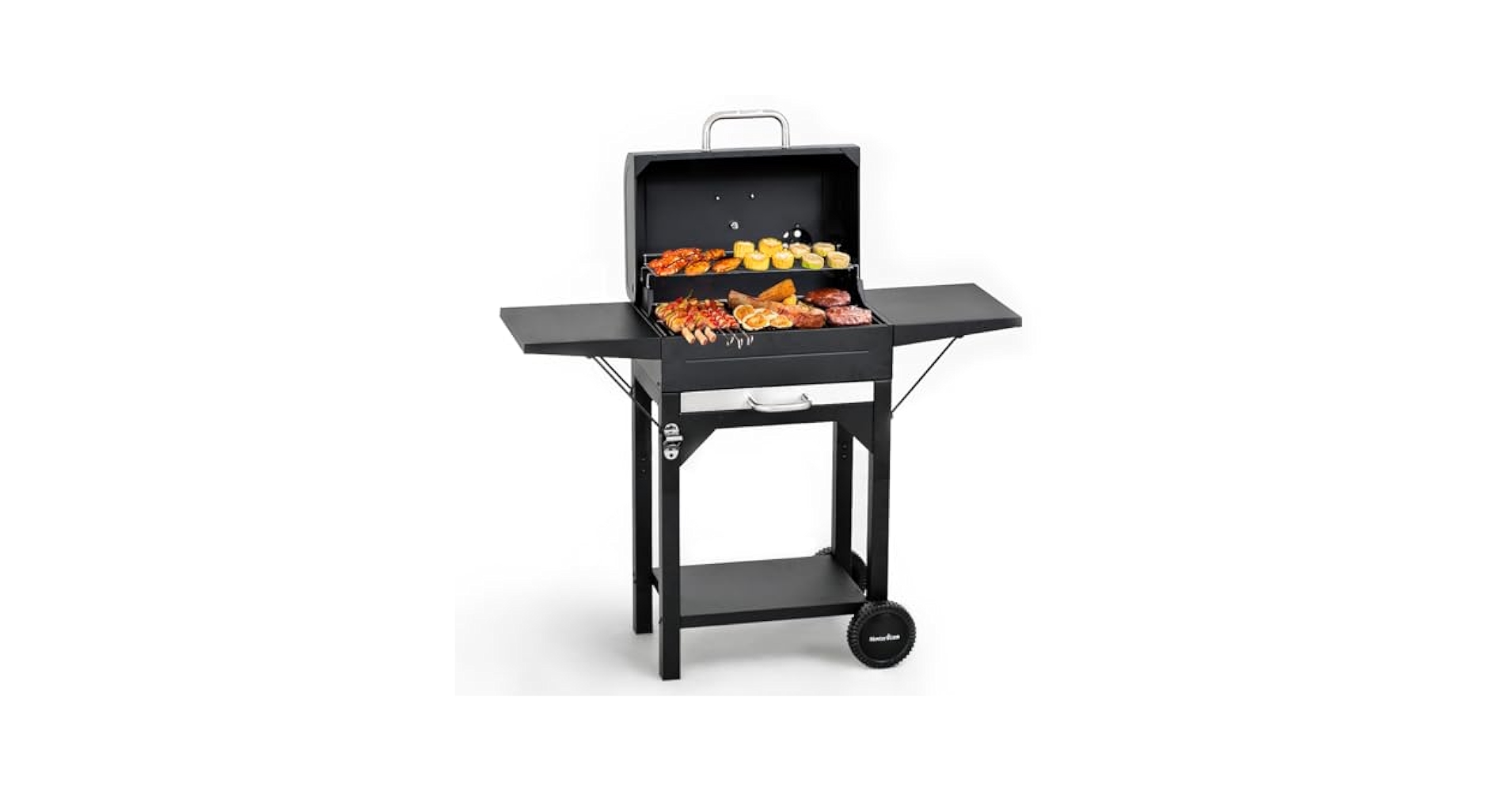 Amazon.com: MASTER COOK Charcoal Grill with Two Side Tables
