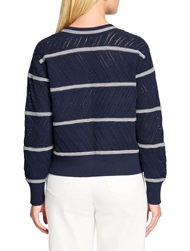 NIC+ZOE Women's Pointelle Stripe Sweater4