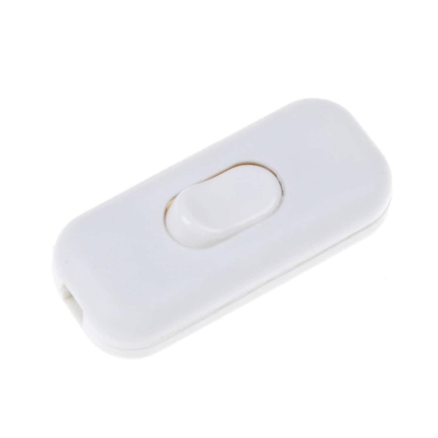 Intermediate Switch Cable Switch 2-3-Pin 6A 250V with Rocker Cable Switch for 2-3 Core Cable Lamp Switch White