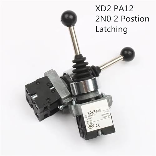 Interrupteur croisé rotatif XD2-PA12 à levier oscillant et position stable - 2
