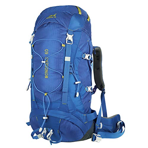 Eshow 60L Mochilas de Montaña con Cubierta Impermeable al Aire Libre...
