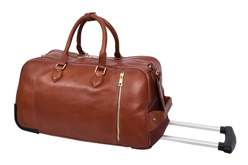 Sac fourre-tout à roulettes en cuir AL50 fini le mal de dos en voyage grand format L