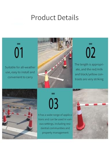 Barre pour cône de signalisation extensible pour délimiter un parking privé - 4