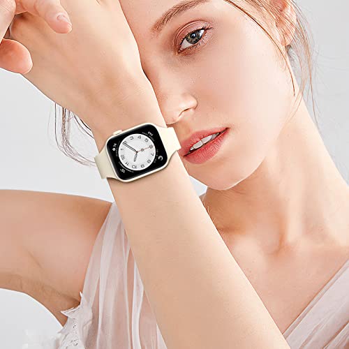 Sunnywoo Lace Sport Silicone Band Compatible with Apple Watch 38mm 40mm 41mm 42mm 44mm 45mm 46mm 49mm for Women, Soft Wristband Waterproof Replacement for iWatch Series Ultra 10 9 8 SE 7 6 5 4 3 2 1