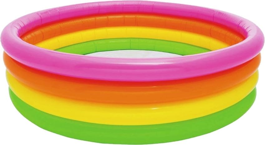 Image of Inflatable Pools Multicolor for Bath and Swimming (5.5 FT + Pump)