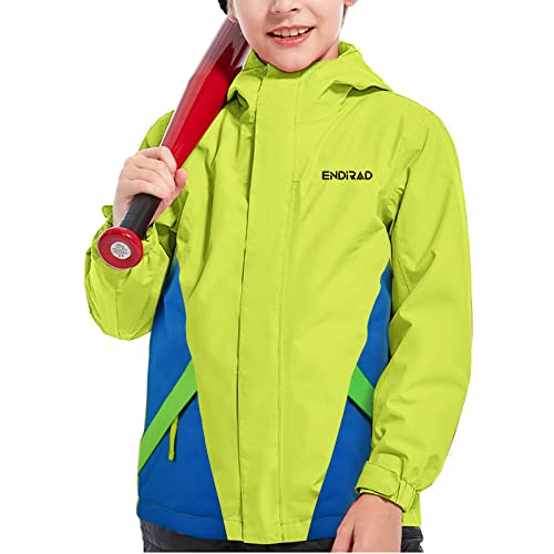 Boys Waterproof Winter Snow Coat, Kids Ski Snow Jacket for Boys, Warm Fleece Lined Winter Windproof Jacket with Hood