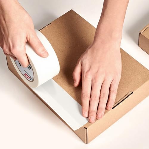 Image of WELSTIK White Gaffer Tape 2 Inches x 33 Yards, No Residue, Non-Reflective,Waterproof, Can be Torn by Hand, Gaffers Cloth Tape for Photography, Shooting Background Fixed