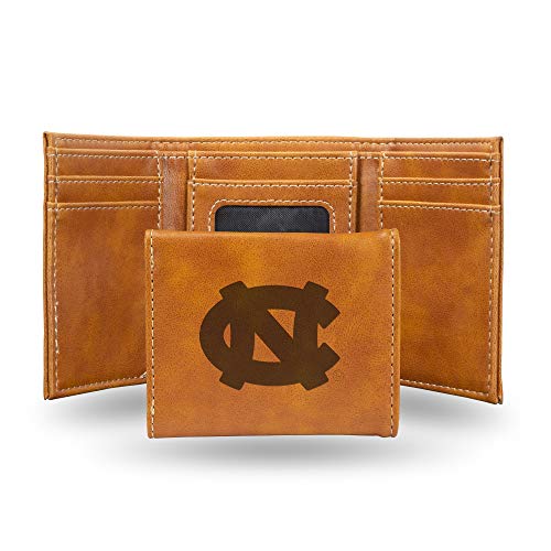 Image of Rico Industries NCAA Laser Engraved Tri-Fold Wallet, Brown