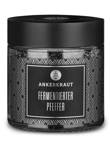 Ankerkraut Fermentierter Pfeffer 60 g im Tiegel Gourmet schwarzer Pfeffer Premium-Qualität für Fleisch Salat & Soßen