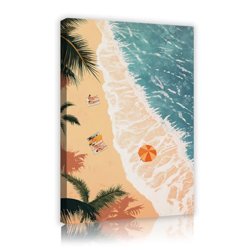 Affiche peinture murale plage tropicale et décoration océan