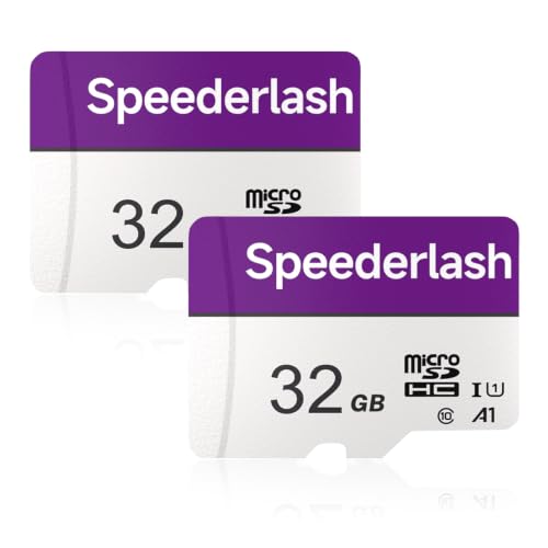 Micro SDHC Memory Card 32GB 2Pack Speederlash Camera Plus TF Card with Adapter 90MB/s Read Speed 4K UHD&5K Video Support U1 A1 Rated for Security Camera Smartphone Drone Tablet PC