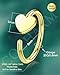 COCHARM 14K Solid Gold Nose Hoop 20g Cute Real Gold Half Hoop Nose Ring Heart Dainty 14kt Nostrial Piercing 8mm Twist Tiny Nostrial Earring for Women Men