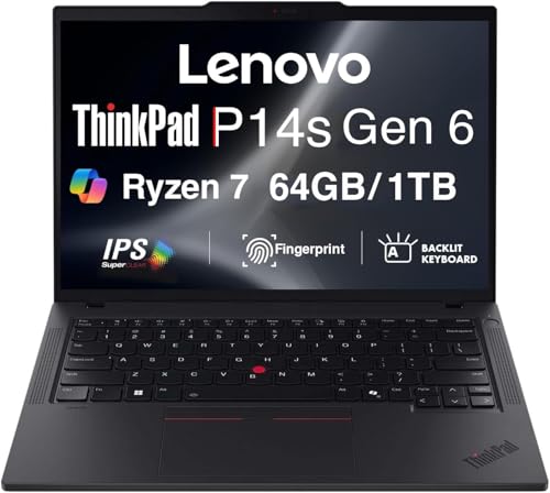 Image of Lenovo ThinkPad P14s Gen 6 14 inch FHD+ Laptop, AMD Ryzen AI 7 350, 64GB /1TB