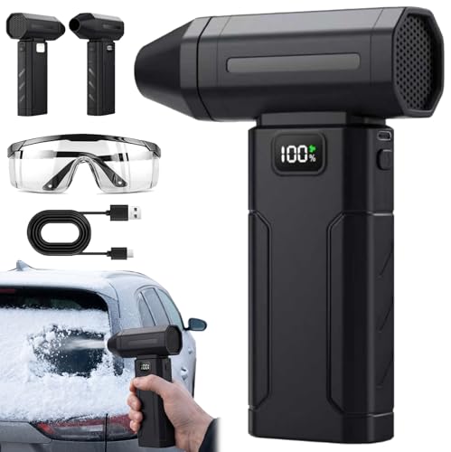 Ultra-Powerful 150 000 RPM Portable Turbo Fan 5-Gear Adjustable Cordless Powerful Turbo Fan with LED Display & Light Electric Mini Turbo Jet Fan for Computer Keyboard Car Cleaning (1-3600mAh)