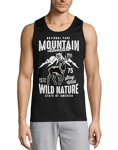 Débardeur en coton pour homme noir vêtement chasse humoristique et maillot sans manches été
