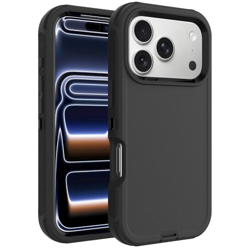 Image of Rugged Case Compatible with iPhone 17 Pro Max | Heavy-Duty Shockproof Protective Cover, Black