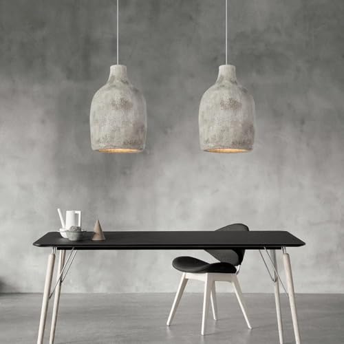 Chandelier cuisine rétro en béton et résine résolvant le manque de style