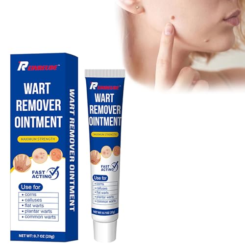 Crème D'élimination des Verrue Plantaire (20g) – pour l'élimination des Verrues Communes sur Plusieurs Parties du Corps, Adapté à Toutes Sortes de Peaux