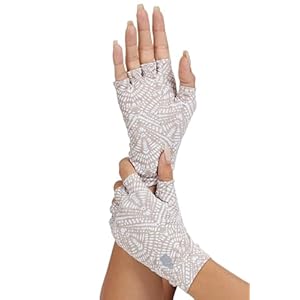 PIQIDIG Men’s Women’s SPF Fingerless Gloves Mittens Sun Protection Unisex Driving Gloves UPF 50+ With Silicone Gel