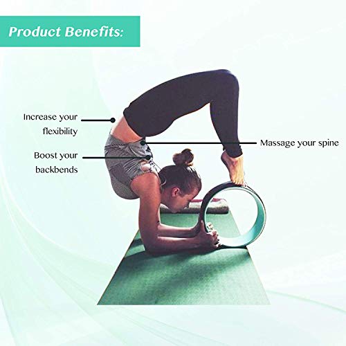 Bodylastics 13” Yoga Wheel for Back Bends, Stretching Roller Workout, Exercise Accessories for Men & Women Sweat Resistant, Eco-Friendly 8 414 Uw1vc1L