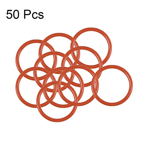 Sourcing map Silicone O-Ring, 11mm OD, 9mm ID, 1mm...