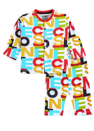 Image of 3BROS BodySuit /Dress for Boys /Girls Full Pajama & Casual Full Sleeves Night Suit Top Combo Kids Set