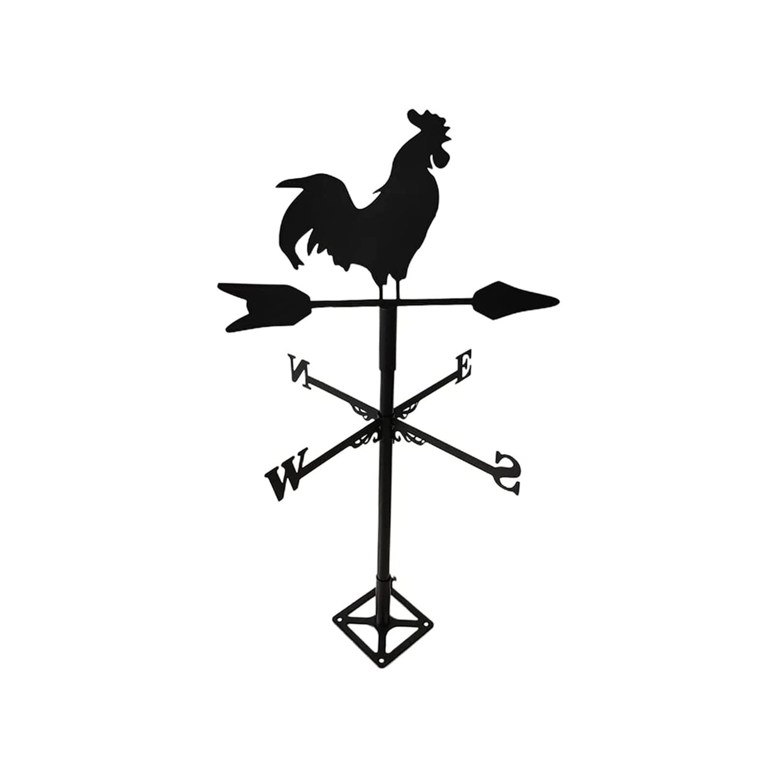 Weathervane, Farm Iron Home W kształcie koguta Wiatrowskaz Wskaźnik kierunku wiatru, Dachy podwórek Narzędzia pomiarowe Dekoracja ogrodu na zewnątrz