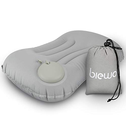 Preisvergleich Produktbild BIEWO Aufblasbares Kissen,Superleichtes Komprimierbares Camping Reise Ergonomisches Luftkissen,kompaktes Weiches Kissen zum Mitnehmen für Nacken und Lendenwirbelsäule Beim Campen,Wandern,Ausflug