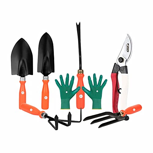 Kraft Seeds by 10club Heavy Duty Tool Combo Pack with All Essentials for a Garden Lover with Bypass Pruner.