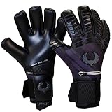 Renegade GK Eclipse Recon Professionelle Torwarthandschuhe Finger Schutz | 4mm EXT Contact Grip, Wrist Support | Schwarz Torwart Handschuhe (Größe 10, Erwachsener, Neg. Cut, Level 5)