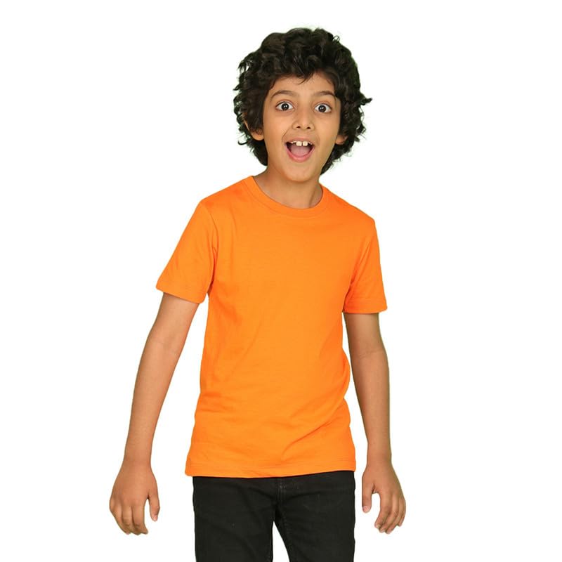 Image of Nusyl Boys Half Sleeves Solid T-Shirt for Kids | Soft Cotton Blend | Comfortable Regular Fit | Casual 2-16 Years | Multiple Colors & Pack Options