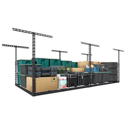 TOPIRON 4x8 FT Overhead Garage Storage Rack 750LBS Weight Capacity