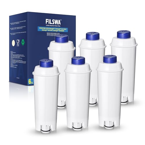 Filtro Acqua Addolcitore Compatibile con Macchine da Caffè Delonghi ECAM, Dinamica, Magnifica S, Rivelia, ETAM, Autentica, Esam, DLSC002, Filtro per Macchina Caffè Delonghi